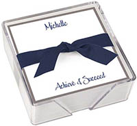 Highland Memo Square with Border & Holder by Embossed Graphics