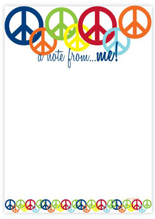Evy Jacob Camp Notepads - Non-Personalized (Lots Of Peace Primary) Evy Jacob Camp Notepads - Non-Personalized (Lots Of Peace Primary)