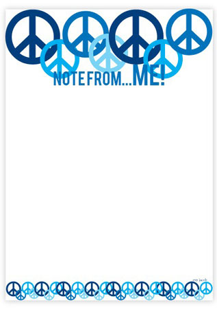Evy Jacob Camp Notepads - Non-Personalized (Lots Of Peace Blue) Evy Jacob Camp Notepads - Non-Personalized (Lots Of Peace Blue)