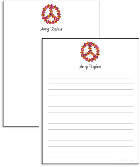 Notepads by Kelly Hughes Designs (Peace And Daisies)
