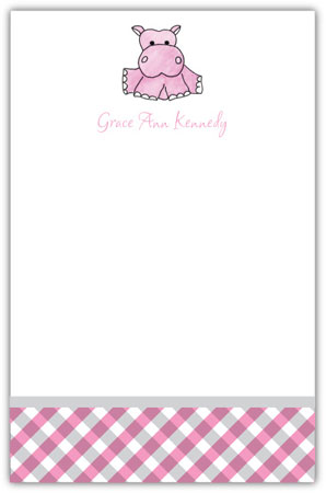 Notepads by Kelly Hughes Designs (Pink Hippo)