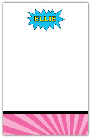 Notepads by Kelly Hughes Designs (Pink Superhero)