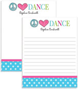 Notepads by Kelly Hughes Designs (Peace Love Dance)