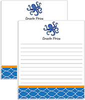 Large Notepads by Kelly Hughes Designs (Blue Octopus)