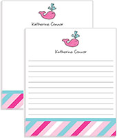 Large Notepads by Kelly Hughes Designs (Preppy Whale)