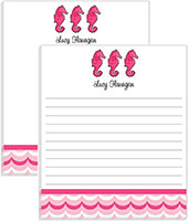 Large Notepads by Kelly Hughes Designs (Pink Seahorse)