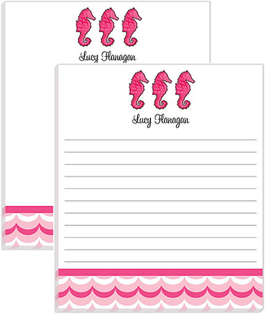 Large Notepads by Kelly Hughes Designs (Pink Seahorse) Large Notepads by Kelly Hughes Designs (Pink Seahorse)