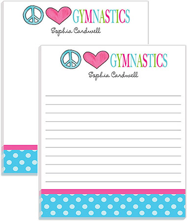 Large Notepads by Kelly Hughes Designs (Peace Love Gymnastics) Large Notepads by Kelly Hughes Designs (Peace Love Gymnastics)