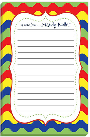 Notepads by Little Lamb Designs - Cool Waves Bright Notepads by Little Lamb Designs - Cool Waves Bright