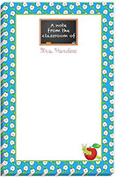 Notepads by Little Lamb Designs - Chalkboard With Apples Border