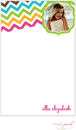 Modern Posh Notepads - Chevron Photo - Pink & Green Modern Posh Notepads - Chevron Photo - Pink & Green