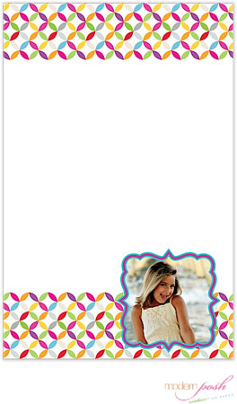 Modern Posh Notepads - Jewel Photo - Blue & Pink