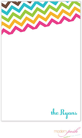 Modern Posh Notepads - Chevron - Blue & Brown Modern Posh Notepads - Chevron - Blue & Brown