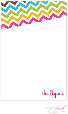 Modern Posh Notepads - Chevron - Pink & Green Modern Posh Notepads - Chevron - Pink & Green