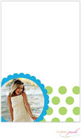 Modern Posh Notepads - Green Dot Photo - Green & Blue