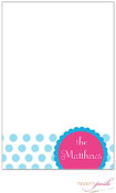 Modern Posh Notepads - Blue Dot - Blue & Pink