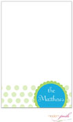 Modern Posh Notepads - Green Dot - Green & Blue