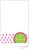 Modern Posh Notepads - Pink Dot - Pink & Green