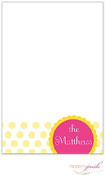 Modern Posh Notepads - Yellow Dot - Yellow & Pink