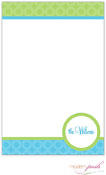 Modern Posh Notepads - Green Bubble - Green & Blue