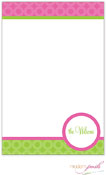 Modern Posh Notepads - Pink Bubble - Pink & Green