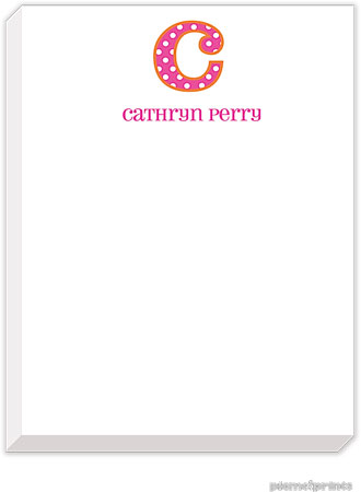PicMe Prints - Personalized Notepads (Big Letter Big Dots Hot Pink Small Notepad) PicMe Prints - Personalized Notepads (Big Letter Big Dots Hot Pink Small Notepad)
