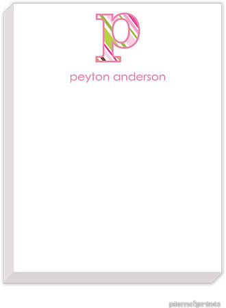 PicMe Prints - Personalized Notepads (Big Letter Stripes Pink Small Notepad) PicMe Prints - Personalized Notepads (Big Letter Stripes Pink Small Notepad)