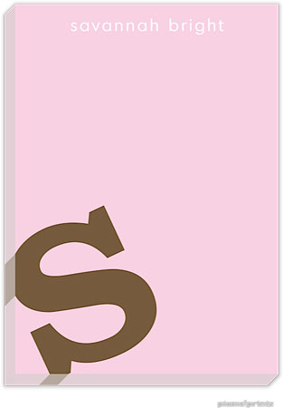 PicMe Prints - Personalized Notepads (Alphabet Chocolate on Pink Large Notepad)