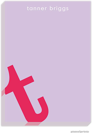 PicMe Prints - Personalized Notepads (Alphabet Watermelon on Grape Large Notepad)