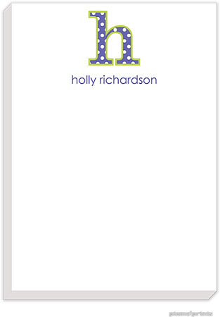 PicMe Prints - Personalized Notepads (Big Letter Big Dots Light Purple Large Notepad) PicMe Prints - Personalized Notepads (Big Letter Big Dots Light Purple Large Notepad)