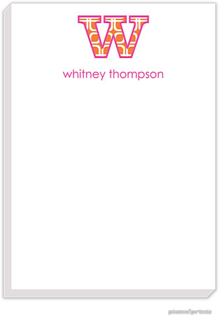 PicMe Prints - Personalized Notepads (Big Letter Squares Tangerine Large Notepad) PicMe Prints - Personalized Notepads (Big Letter Squares Tangerine Large Notepad)