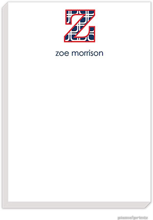 PicMe Prints - Personalized Notepads (Big Letter Squares Navy Large Notepad) PicMe Prints - Personalized Notepads (Big Letter Squares Navy Large Notepad)