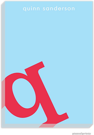 PicMe Prints - Personalized Notepads (Alphabet Cherry on Sky Large Notepad)