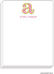 PicMe Prints - Personalized Notepads (Big Letter Big Dots Bubblegum and Chartreuse Small Notepad)