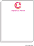 PicMe Prints - Personalized Notepads (Big Letter Big Dots Hot Pink Small Notepad)