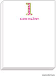 PicMe Prints - Personalized Notepads (Big Letter Swirls Hot Pink Small Notepad)