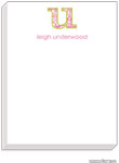 PicMe Prints - Personalized Notepads (Big Letter Damask Bubblegum Small Notepad)