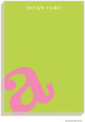 PicMe Prints - Personalized Notepads (Alphabet Bubblegum on Chartreuse Large Notepad)