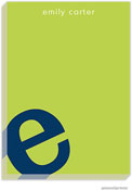 PicMe Prints - Personalized Notepads (Alphabet Navy on Chartreuse Large Notepad)