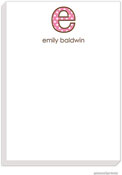 PicMe Prints - Personalized Notepads (Big Letter Big Dots Bubblegum Large Notepad)