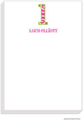 PicMe Prints - Personalized Notepads (Big Letter Swirls Hot Pink Large Notepad)