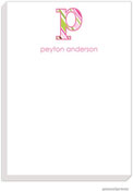 PicMe Prints - Personalized Notepads (Big Letter Stripes Pink Large Notepad)