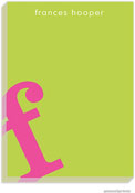 PicMe Prints - Personalized Notepads (Alphabet Hot Pink on Chartreuse Large Notepad)