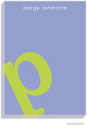 PicMe Prints - Personalized Notepads (Alphabet Chartreuse on Periwinkle Large Notepad)