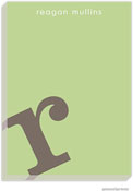 PicMe Prints - Personalized Notepads (Alphabet Shale on Spring Green Large Notepad)