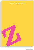 PicMe Prints - Personalized Notepads (Alphabet Hot Pink on Sunshine Large Notepad)