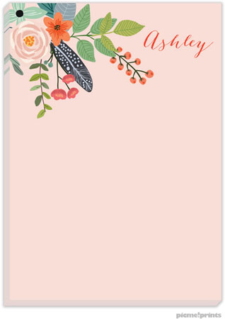 Notepads by PicMe Prints (Feather & Flowers Blossom) Notepads by PicMe Prints (Feather & Flowers Blossom)