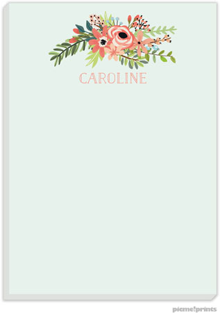 Notepads by PicMe Prints (Coral Bouquet Mint)