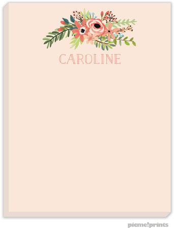 Small Notepads by PicMe Prints - Coral Bouquet Peachy
