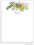 Small Notepads by PicMe Prints - Navy & Gold Bouquet White